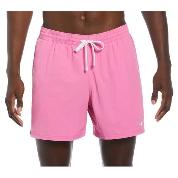 Nike Men's Swim Voyage 5 Inch Volley Shorts Pink Size XL Outdoor Beach Logo - Picture 1 of 6